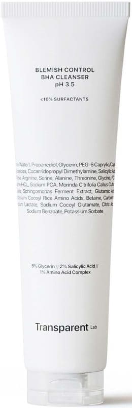 Niche Beauty Lab Transparent Lab Blemish Control Bha Cleanser Ph 3.7