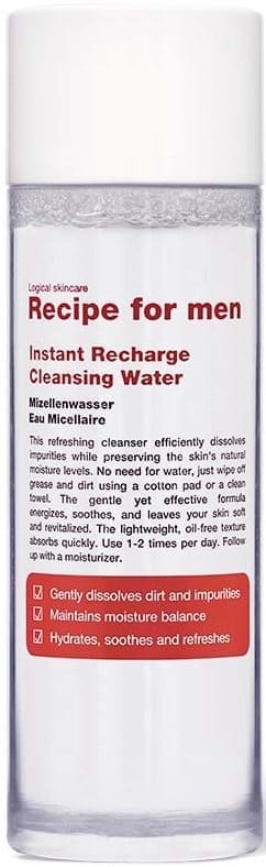 Recipe for Men Instant Recharge Cleansing Water