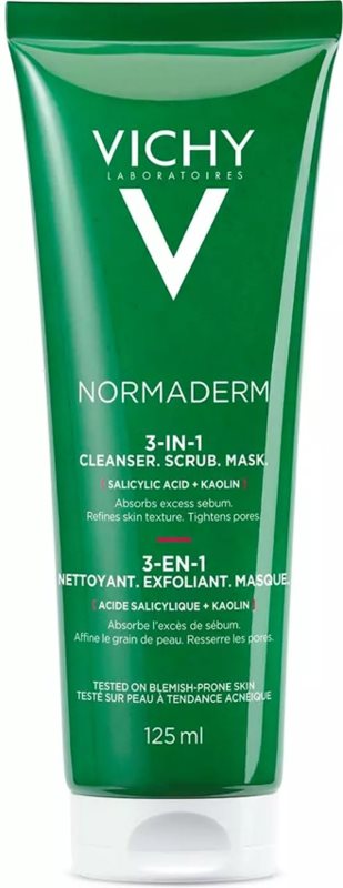 VICHY Normaderm 3-in-1 Cleanser, Scrub & Mask